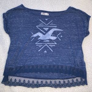 Blue Hollister T-shirt with Logo